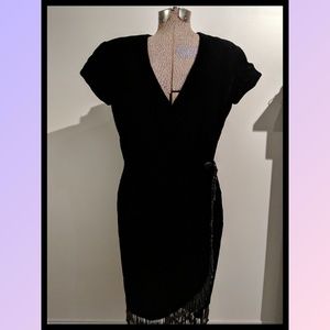 Velvet Dress with Beaded Bottom